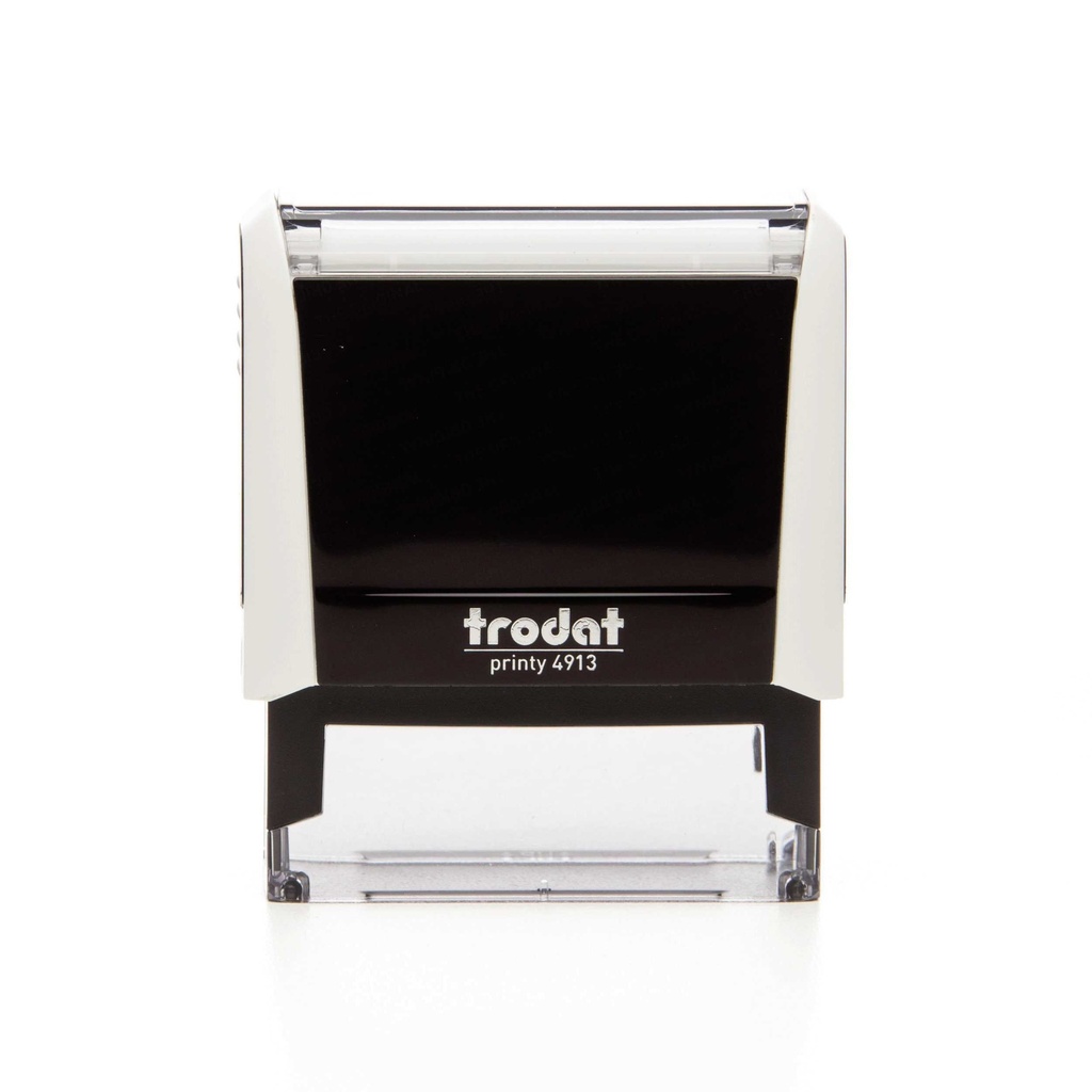 4913 trodat® Printy™ 4.0 text stamp (white), ink pad black (5 lines)