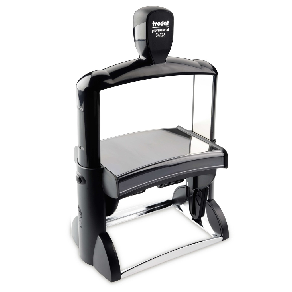 54126 trodat® Professional™ double dateur Allemand avec texte, encrage noir (6 + 6 lignes)