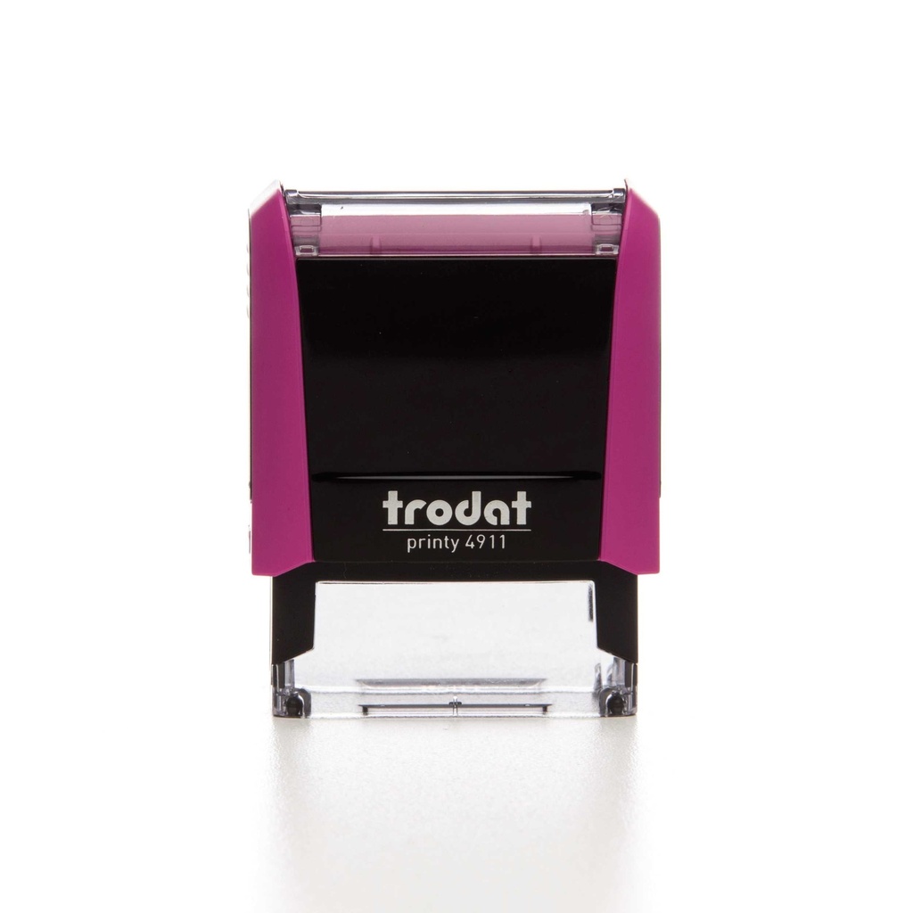 4911 trodat® Printy™ 4.0 tampon texte (mauve), encrage noir (3 lignes)