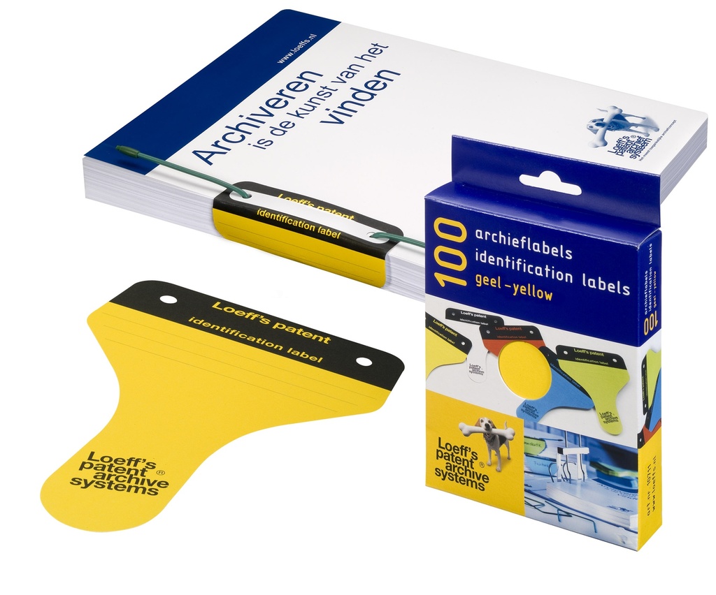 Loeffs ETIQUETTES D´ARCHIVAGE JAUNES 100 PK