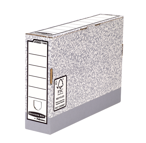 Bankers Box® System boîte d'archives folio 80 mm gris