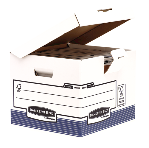 Bankers Box® System Flip Top cube white/blue