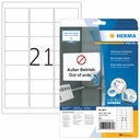 HERMA SPECIAL A4 Étiquettes amovibles 63,5 x 38,1 mm blanches papier mat 525 pcs
