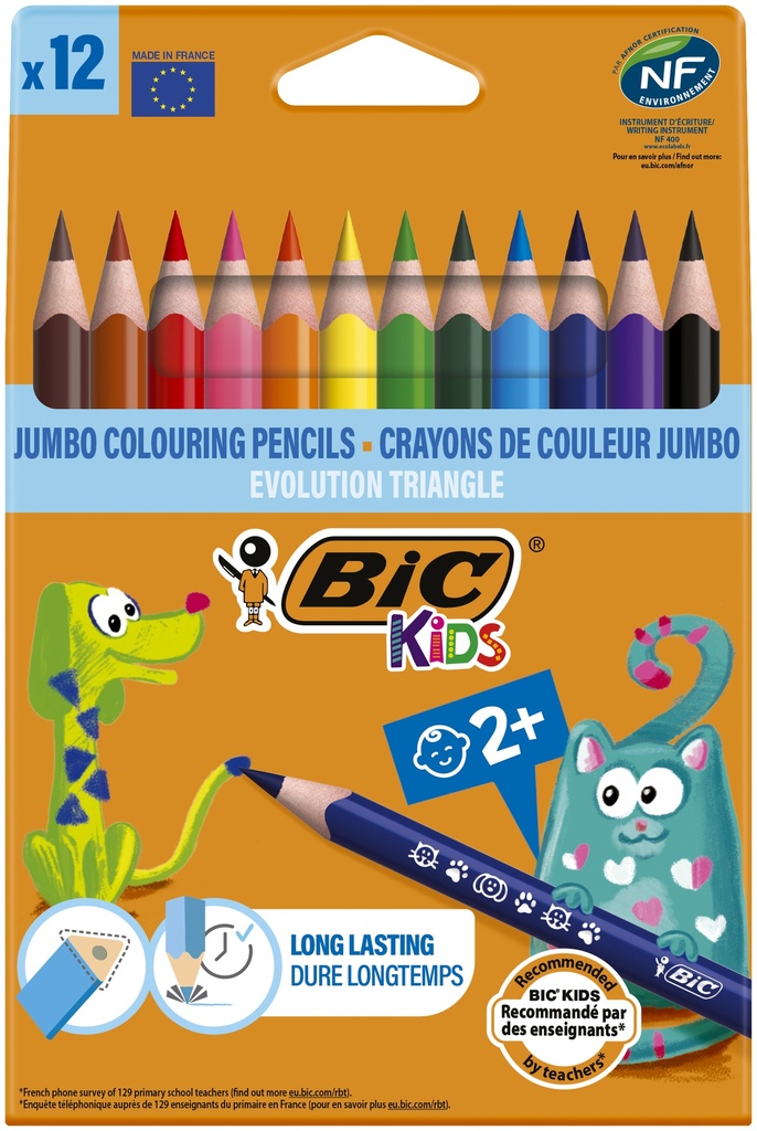 BIC Kids Ecolution Evolutions Triangle colouring pencils