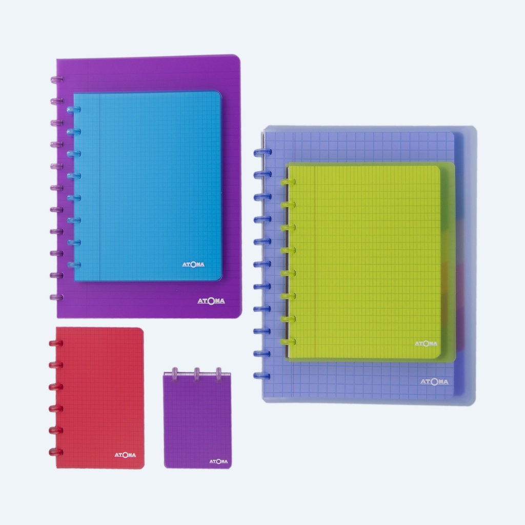 Atoma Exercise book A4+ commercial squared with insertions and 5 pockets organizer