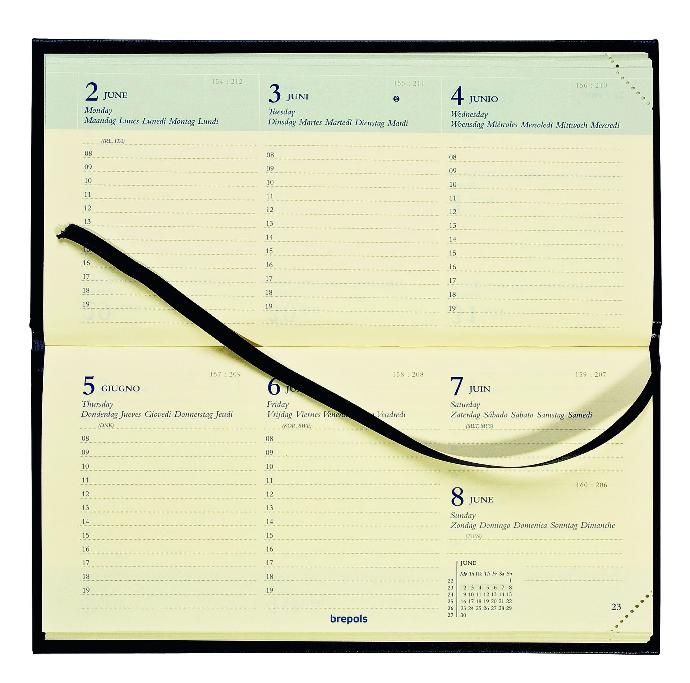Agenda de poche Breprint semainier, papier chamois