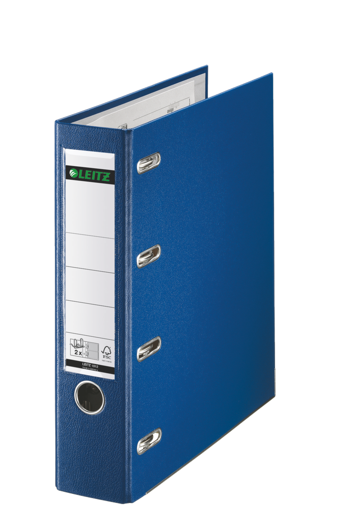 Leitz double mechanism lever arch file 75 mm blue