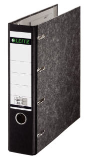 Leitz Double Mechanism Lever Arch File Classic Marbled, CO2 neutral, 100% recycled card