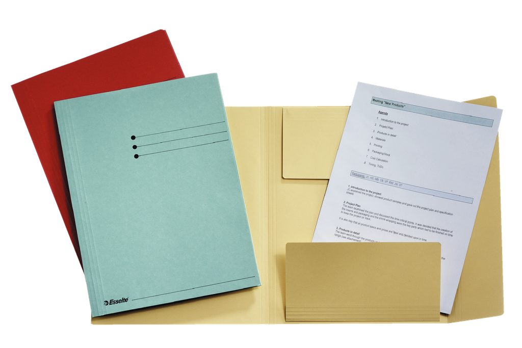 Esselte Manilla 3-flap folder A4 blue