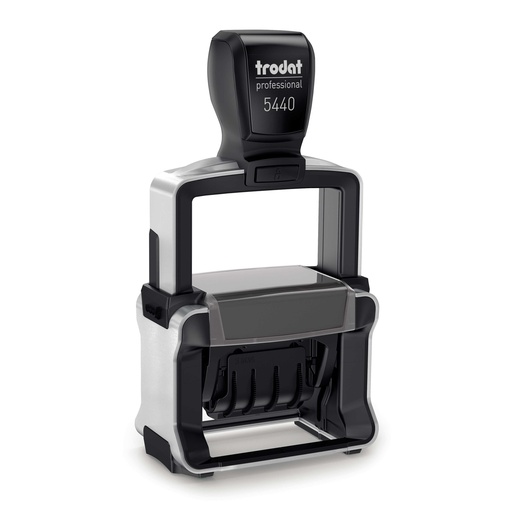 5440 trodat® Professional™ 4.0 dateur Anglais avec texte, encrage noir (2 + 2 lignes)