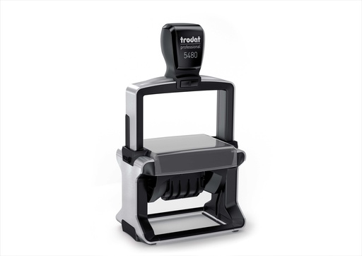 5480 trodat® Professional™ 4.0 Dutch date and text stamp, ink pad black (4 + 4 lines)