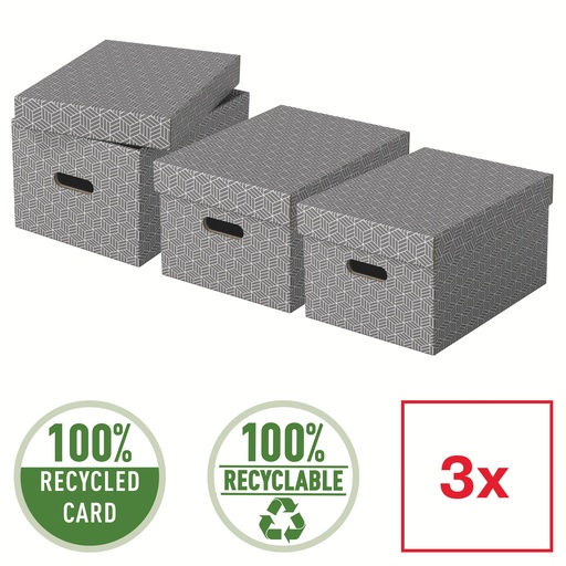 Boîte de rangement pour la maison Esselte, format medium, lot de 4