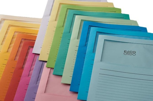 [73695-00 (old 2.94.88-00)] 100 Elco Ordo Classico window folders with printed grid 10x10 colours