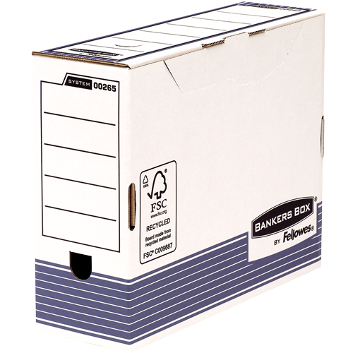 Bankers Box® System transfer file A4 100 mm white/blue
