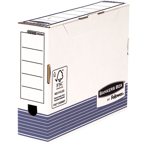 Bankers Box® System A4 transfer file white/blue 80 mm