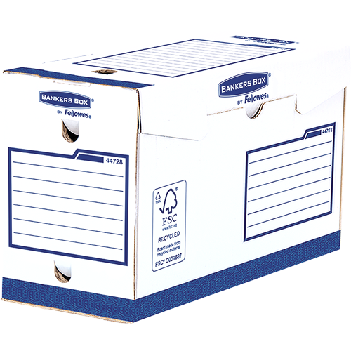 Bankers Box® Basic Heavy Duty 150 mm A4+ transfer file white/blue 20 pk