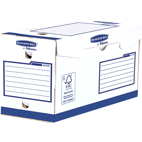 Bankers Box® Basic Heavy Duty 200 mm A4+ transfer file white/blue 20 pk