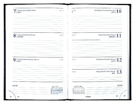 Agenda de bureau Saturnus semainier, papier blanc