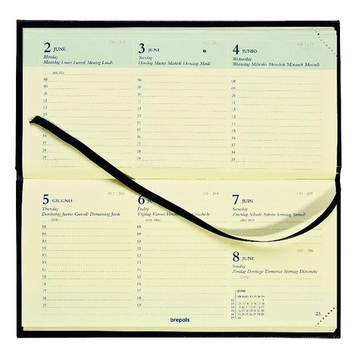 Agenda de poche Breprint semainier, papier chamois