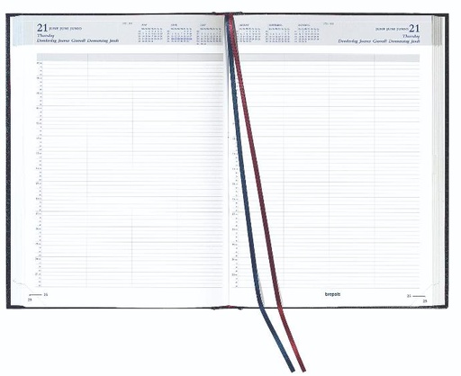Agenda de bureau Bremax 2, un jour sur 2 pages, papier blanc