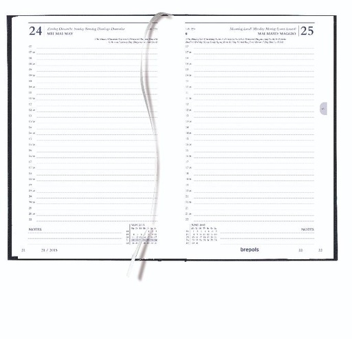 Agenda de bureau Saturnus 1 jour par page, papier blanc
