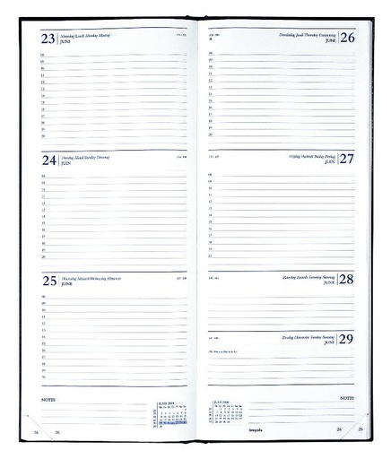 Agenda de bureau Saturnus semainier, papier blanc