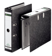 Leitz 180° lever arch suspension file hardboard black marbled 80 mm