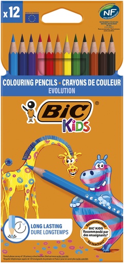 BIC Kids Evolution ECOlutions crayons de couleur