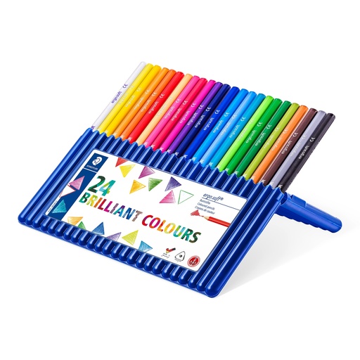 STAEDTLER Ergosoft triangular coloured pencil set 24 pcs
